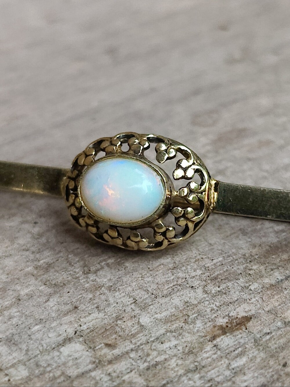 Antique Opal Bar Pin - Picture 4 of 8